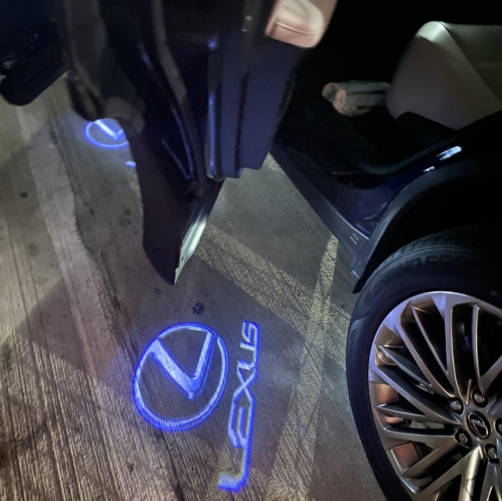 4 new Lexus logo car door courtesy puddle lights